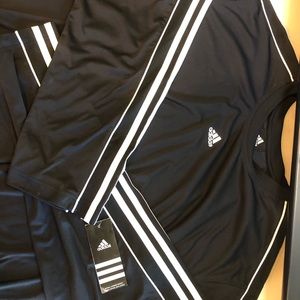 NWT ADIDAS Climalite pullover long sleeve warmup shirt